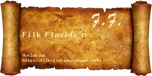 Filk Flavián névjegykártya